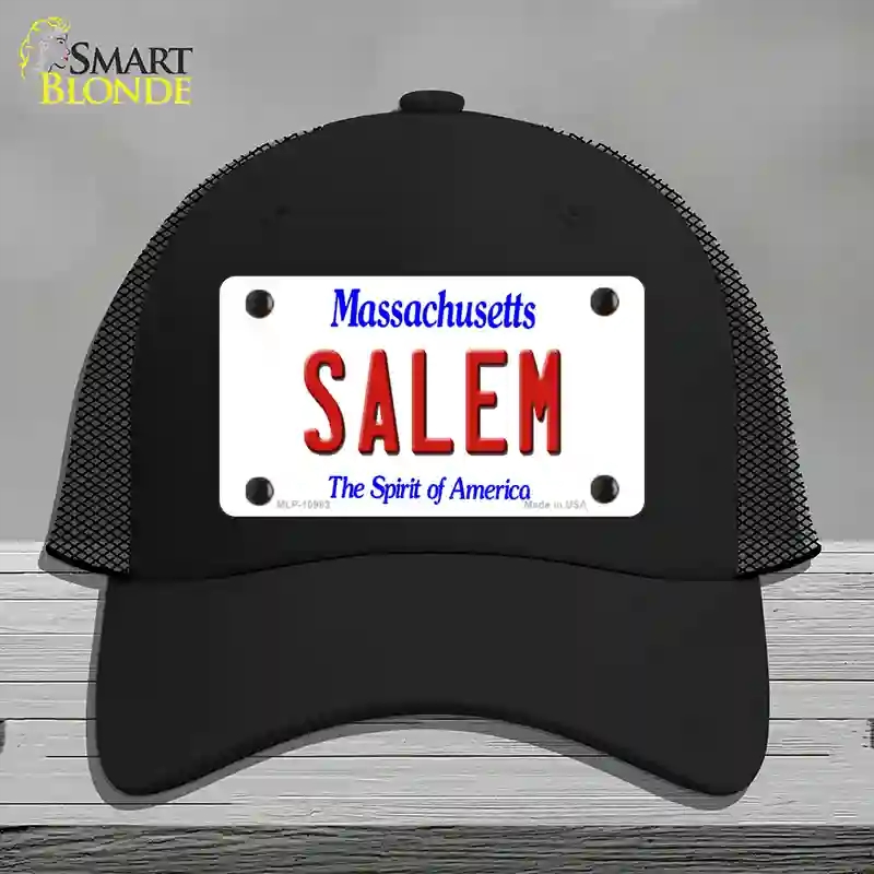 HAT01-MLP-10983 Salem Massachusetts Novelty License Plate Hat, Mesh - Black