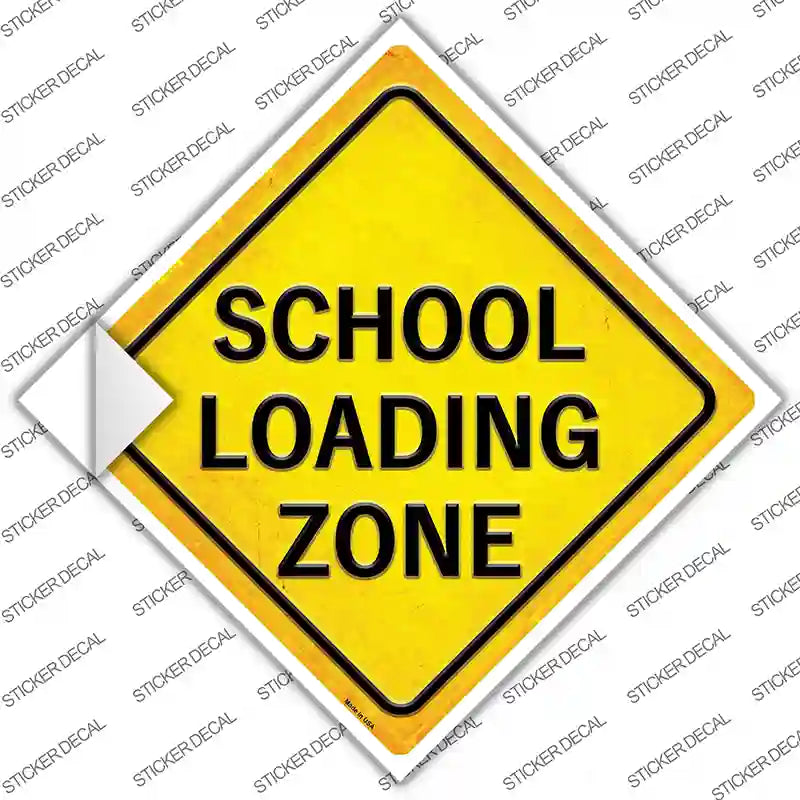 CX-471s-L School Loading Zone Novelty Diamond Sticker Decal, Large
