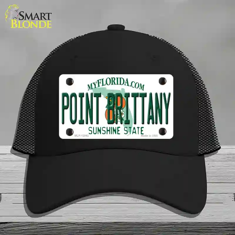 HAT01-MLP-12062 Florida Point Brittany Novelty License Plate Hat, Mesh - Black