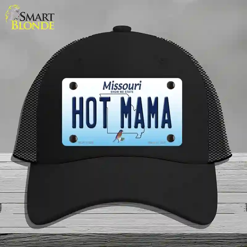 HAT01-MLP-10259 Hot Mama Missouri Novelty License Plate Hat, Mesh - Black
