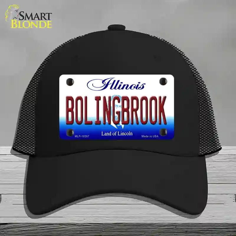 HAT01-MLP-10287 Bolingbrook Illinois Novelty License Plate Hat, Mesh - Black