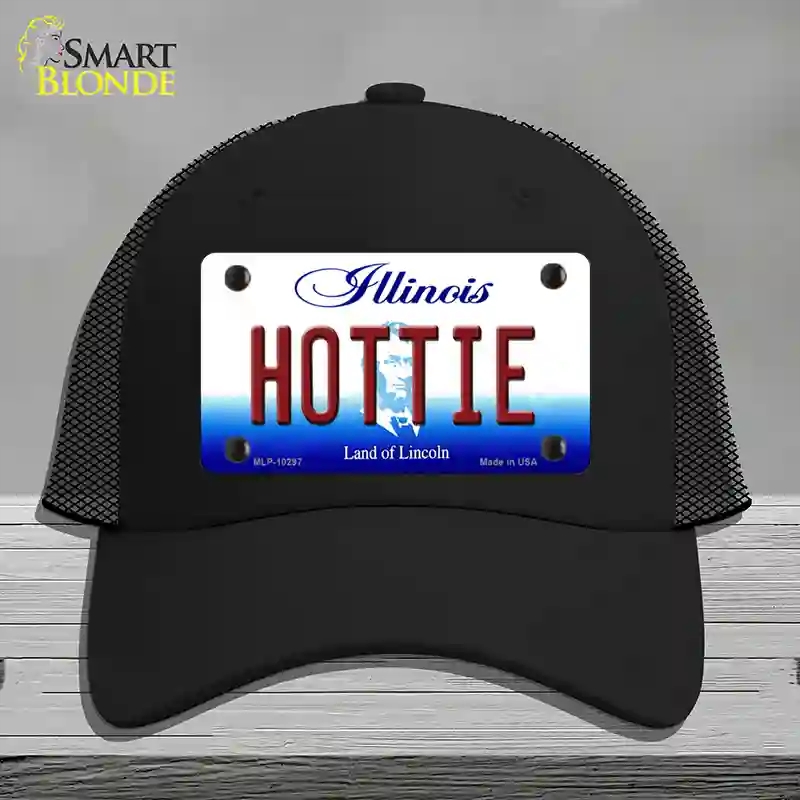 HAT01-MLP-10297 Hottie Illinois Novelty License Plate Hat, Mesh - Black