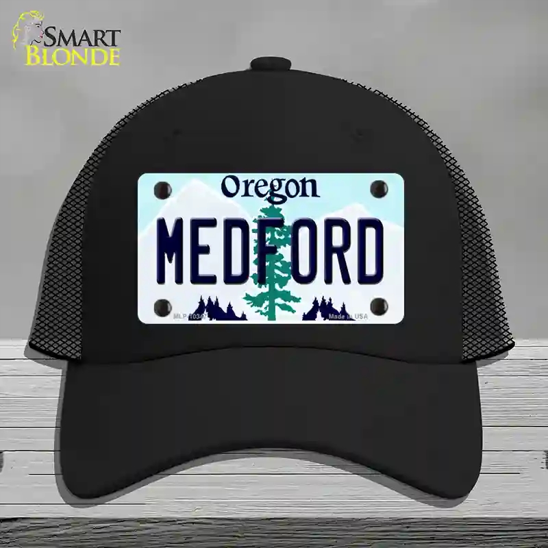 HAT01-MLP-10347 Medford Oregon Novelty License Plate Hat, Mesh - Black