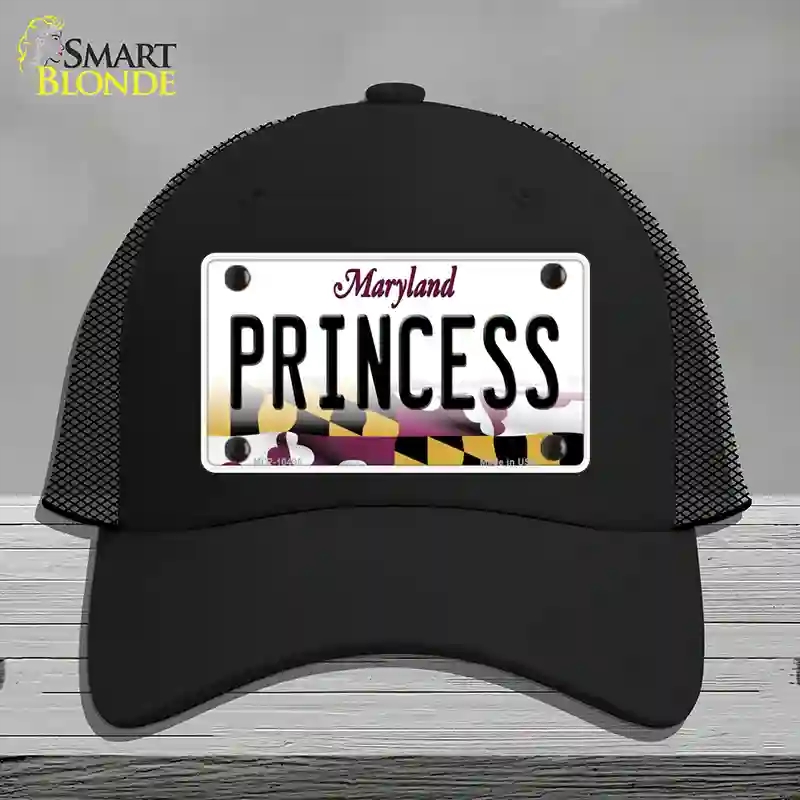 HAT01-MLP-10495 Princess Maryland Novelty License Plate Hat, Mesh - Black