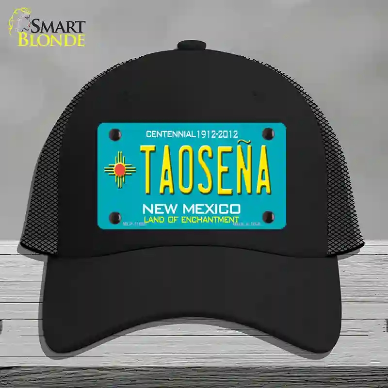 HAT01-MLP-11650 Taosena Teal   Mexico Novelty License Plate Hat, Mesh - Black