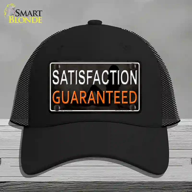 HAT01-MLP-11664 Satisfaction Guaranteed Novelty License Plate Hat, Mesh - Black