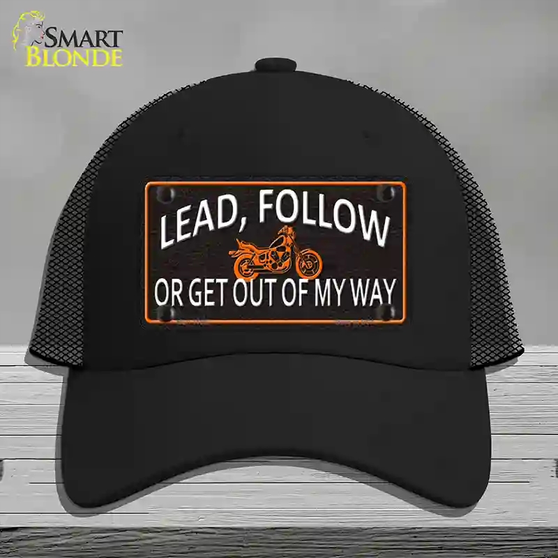HAT01-MLP-11667 Lead Follow Novelty License Plate Hat, Mesh - Black
