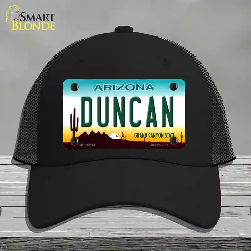 HAT01-MLP-12172 Duncan Arizona Novelty License Plate Hat, Mesh - Black