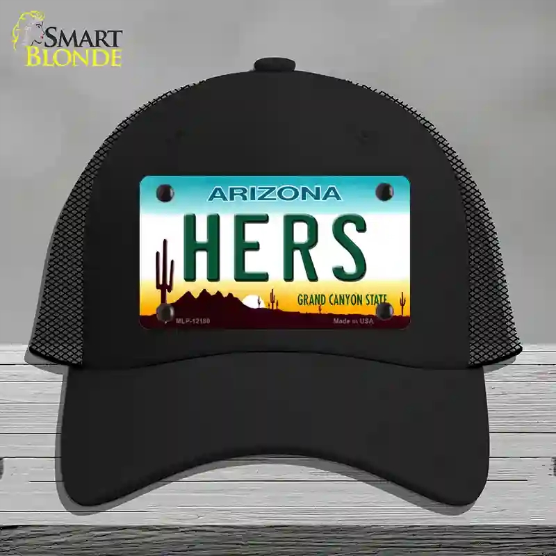 HAT01-MLP-12180 Hers Arizona Novelty License Plate Hat, Mesh - Black