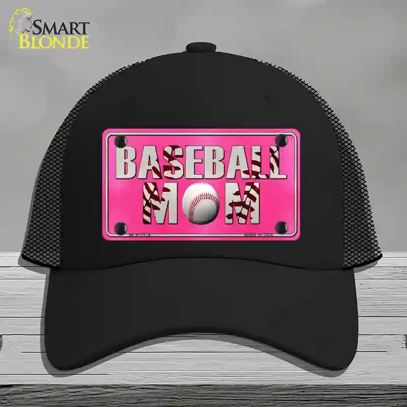 HAT01-MLP-1174 Baseball Mom Novelty License Plate Hat, Mesh - Black