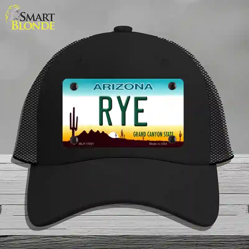 HAT01-MLP-11801 Rye Arizona Novelty License Plate Hat, Mesh - Black