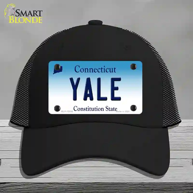 HAT01-MLP-10899 Yale Connecticut Novelty License Plate Hat, Mesh - Black