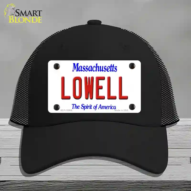 HAT01-MLP-10986 Lowell Massachusetts Novelty License Plate Hat, Mesh - Black