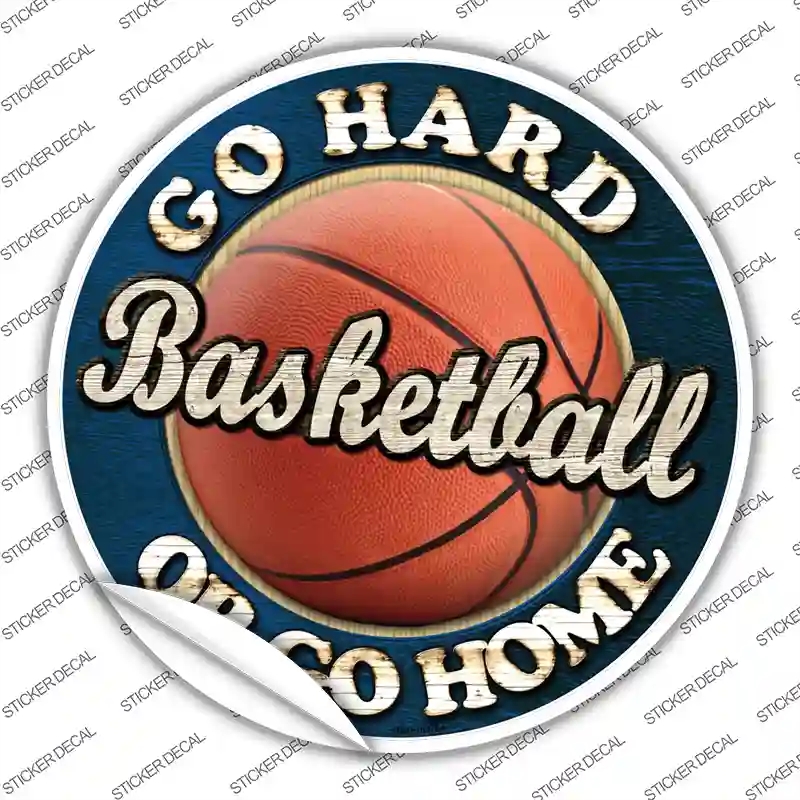 C-660s-XL Basketball Novelty Circle Sticker Decal, Extra Large