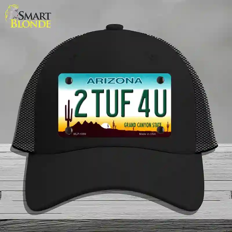 HAT01-MLP-1099 2 Tuf 4 U Arizona Novelty License Plate Hat, Mesh - Black