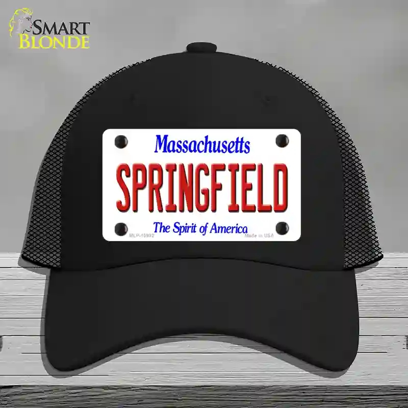 HAT01-MLP-10992 Springfield Massachusetts Novelty License Plate Hat, Mesh - Black