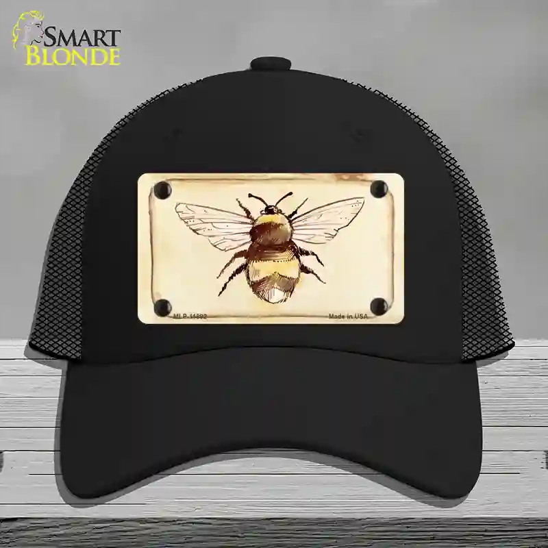 HAT01-MLP-11892 Bumble Bee Watercolor Novelty License Plate Hat, Mesh - Black