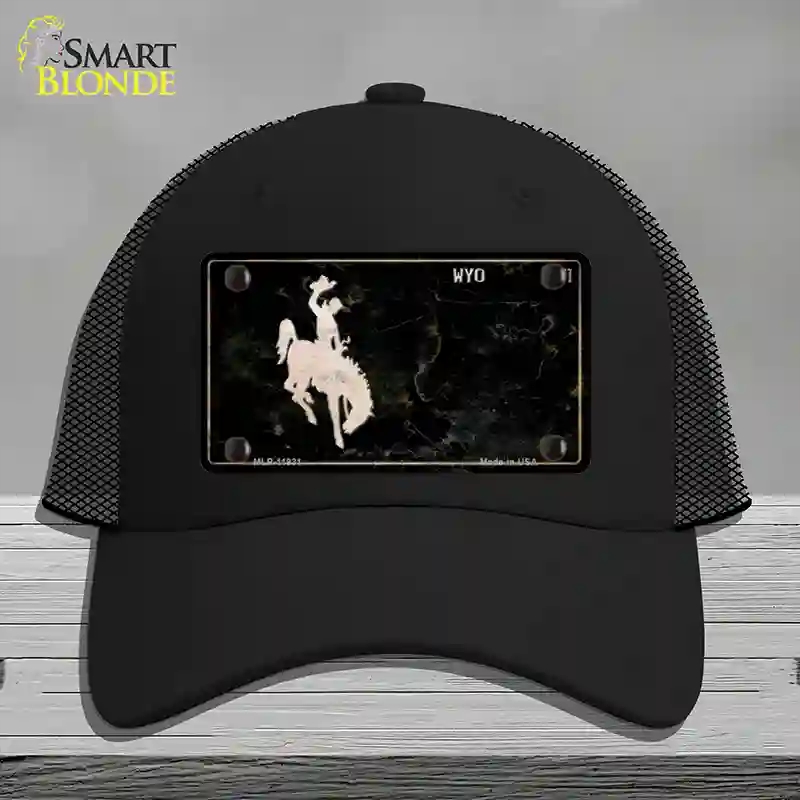 HAT01-MLP-11931 Wyoming Rusty Novelty License Plate Hat, Mesh - Black