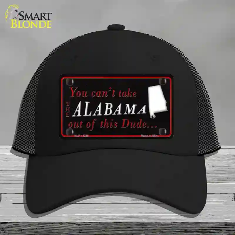 HAT01-MLP-11255 Alabama Dude Novelty License Plate Hat, Mesh - Black
