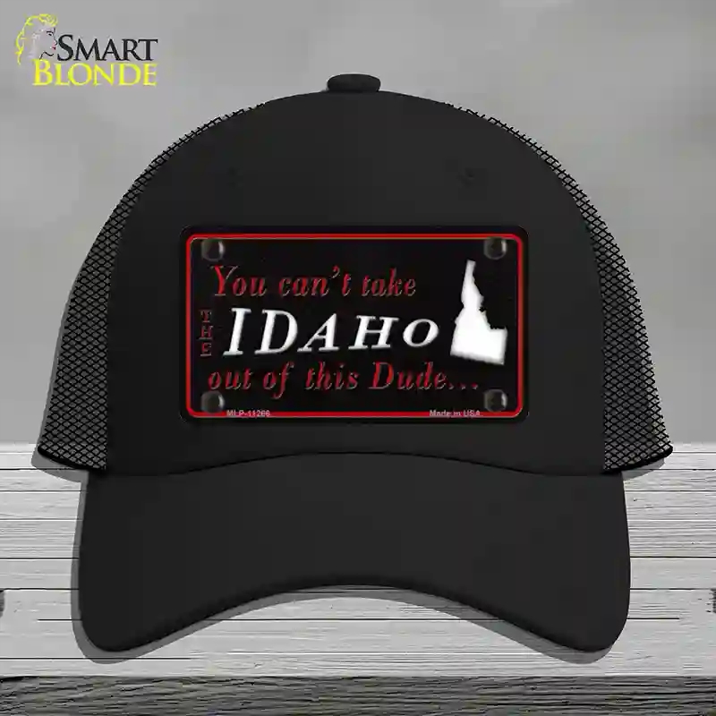 HAT01-MLP-11266 Idaho Dude Novelty License Plate Hat, Mesh - Black