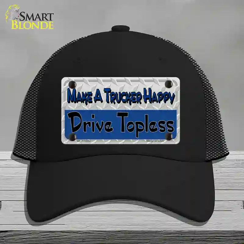 HAT01-MLP-1203 Make a Mesh Happy Novelty License Plate Hat, Mesh - Black