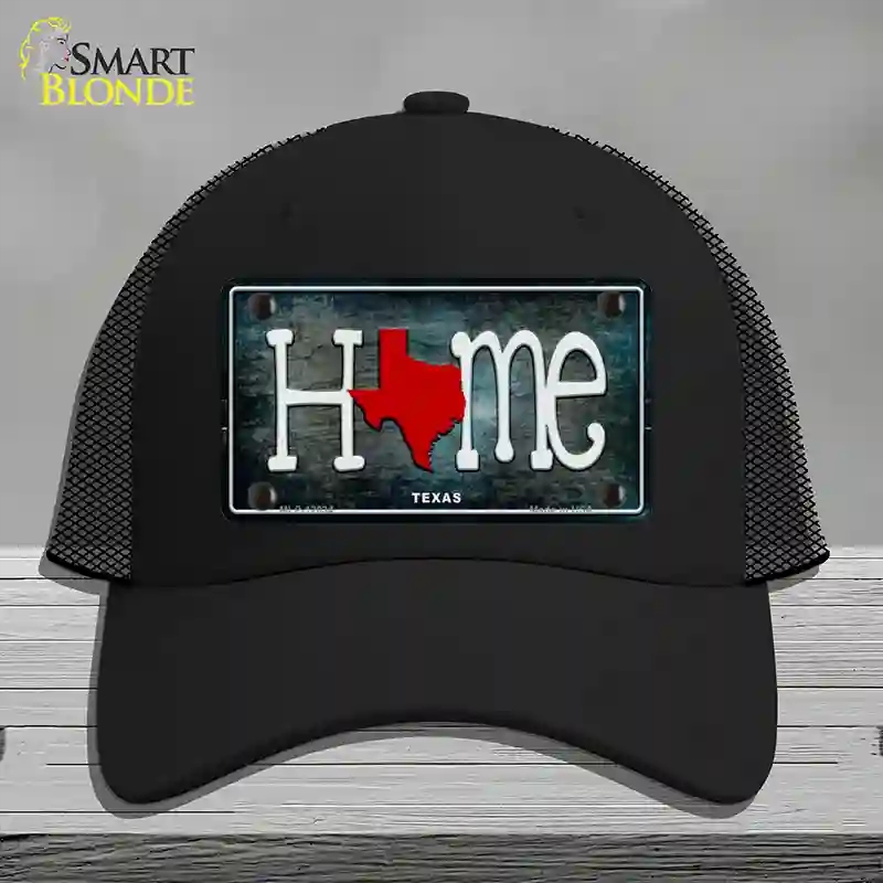 HAT01-MLP-12034 Texas Home State Outline Novelty License Plate Hat, Mesh - Black
