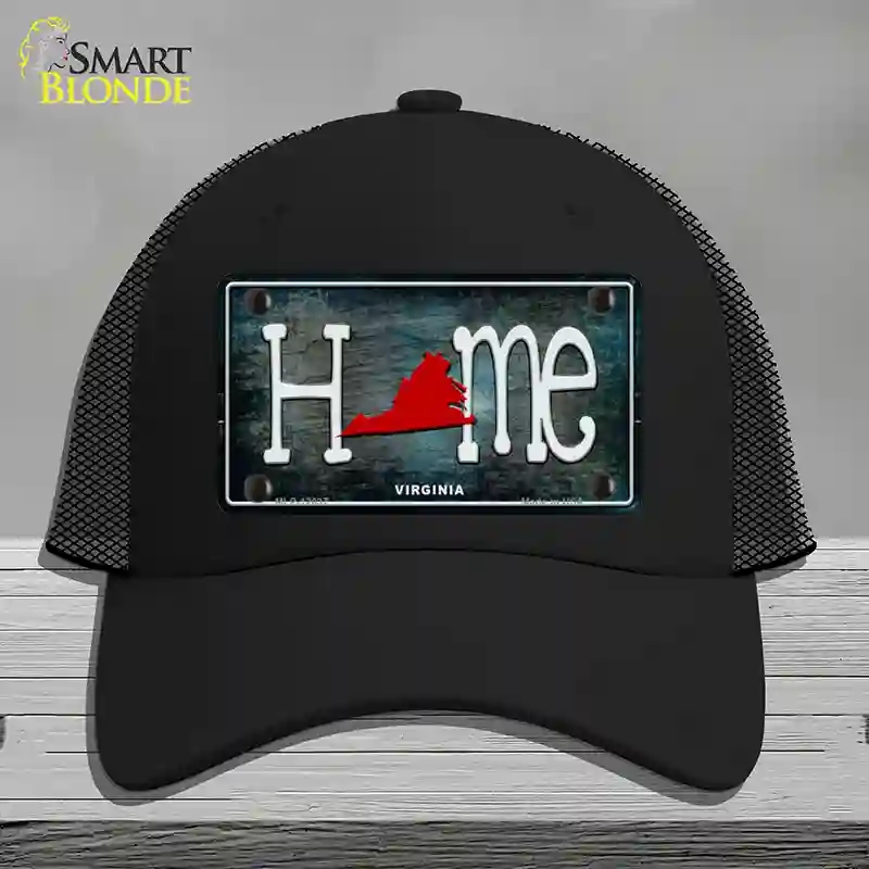 HAT01-MLP-12037 Virginia Home State Outline Novelty License Plate Hat, Mesh - Black