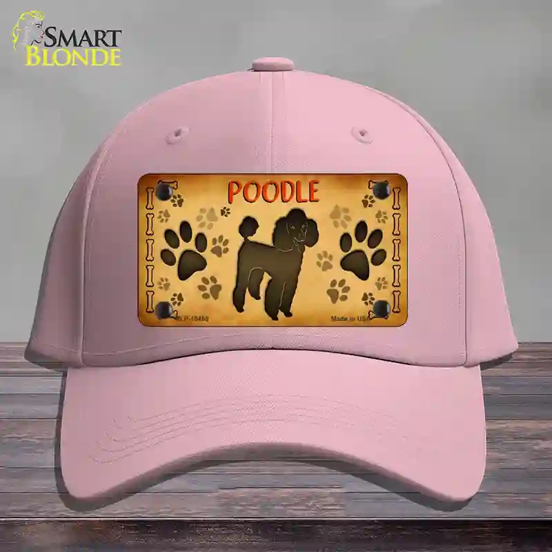 HAT05-MLP-10455 Poodle Novelty License Plate Hat, Cotton - Pink