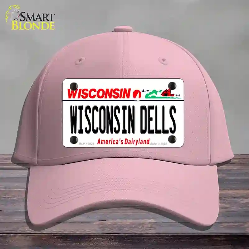 HAT05-MLP-10624 Wisconsin Dells Novelty License Plate Hat, Cotton - Pink