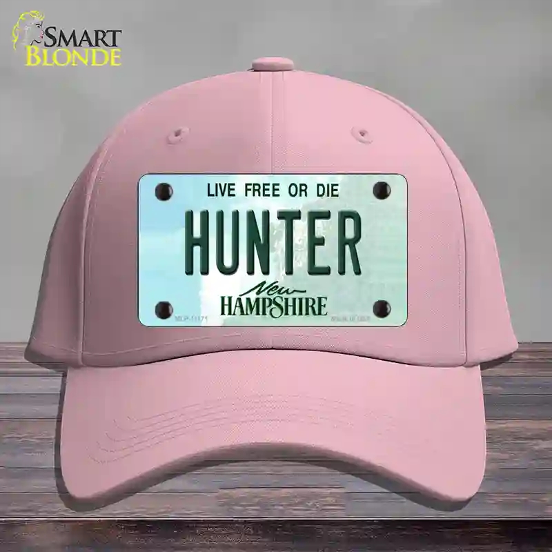 HAT05-MLP-11171 Hunter   Hampshire State Novelty License Plate Hat, Cotton - Pink
