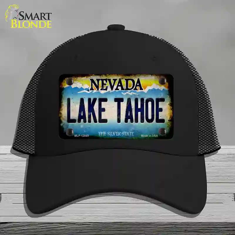 HAT01-MLP-12069 Nevada Lake Tahoe Novelty License Plate Hat, Mesh - Black