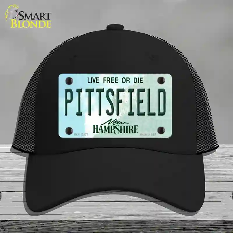 HAT01-MLP-12077 Pittsfield   Hampshire State Novelty License Plate Hat, Mesh - Black