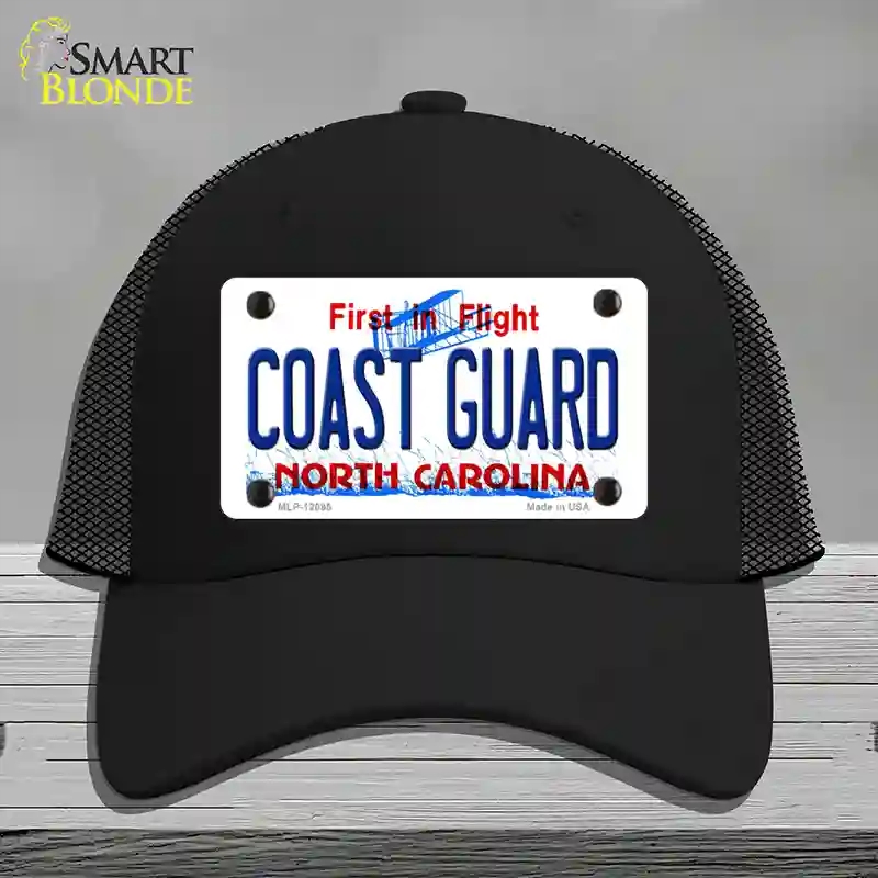 HAT01-MLP-12095 Coast Guard North Carolina State Novelty License Plate Hat, Mesh - Black