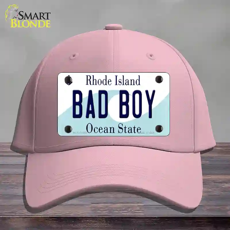 HAT05-MLP-11219 Bad Boy Rhode Island State Novelty License Plate Hat, Cotton - Pink