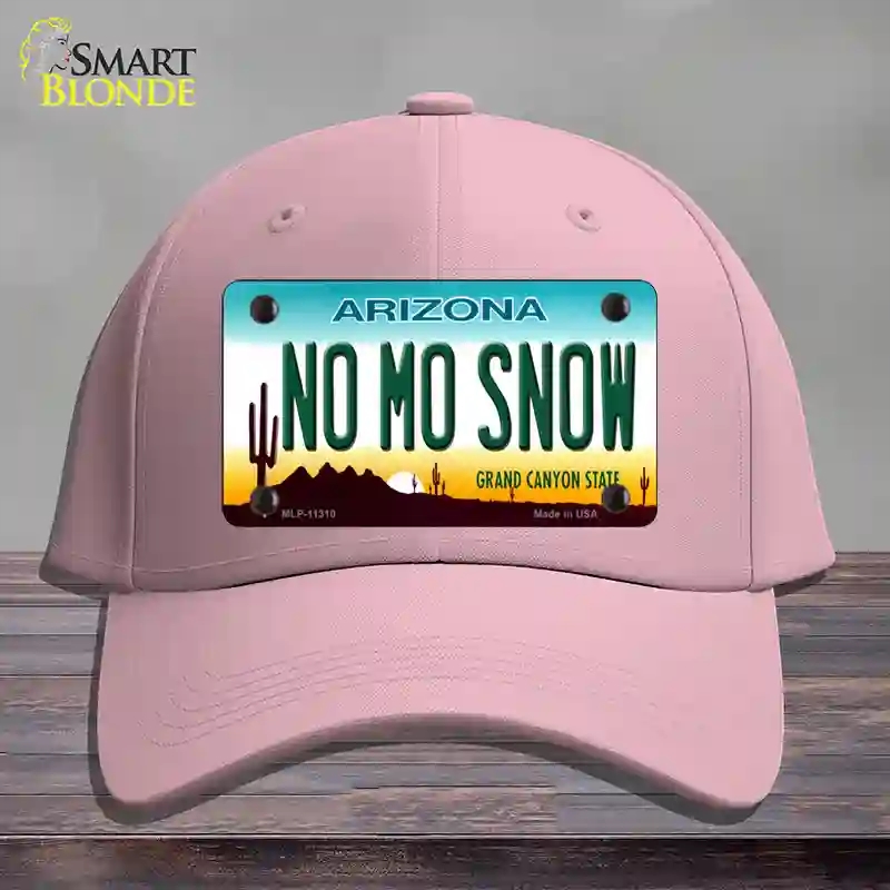 HAT05-MLP-11310 No Mo Snow Novelty License Plate Hat, Cotton - Pink