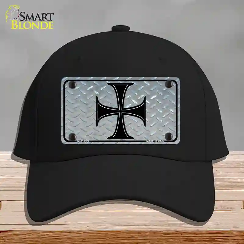 HAT03-MLP-039 Maltese Cross Novelty License Plate Hat, Cotton - Black