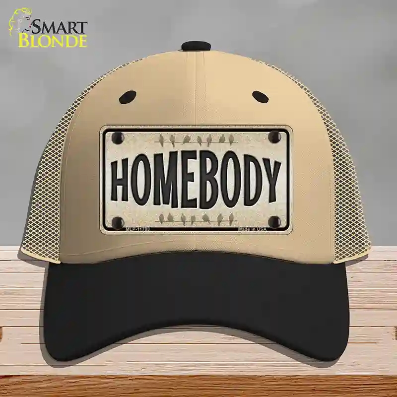HAT02-MLP-11783 Homebody Novelty License Plate Hat, Mesh - Khaki & Black