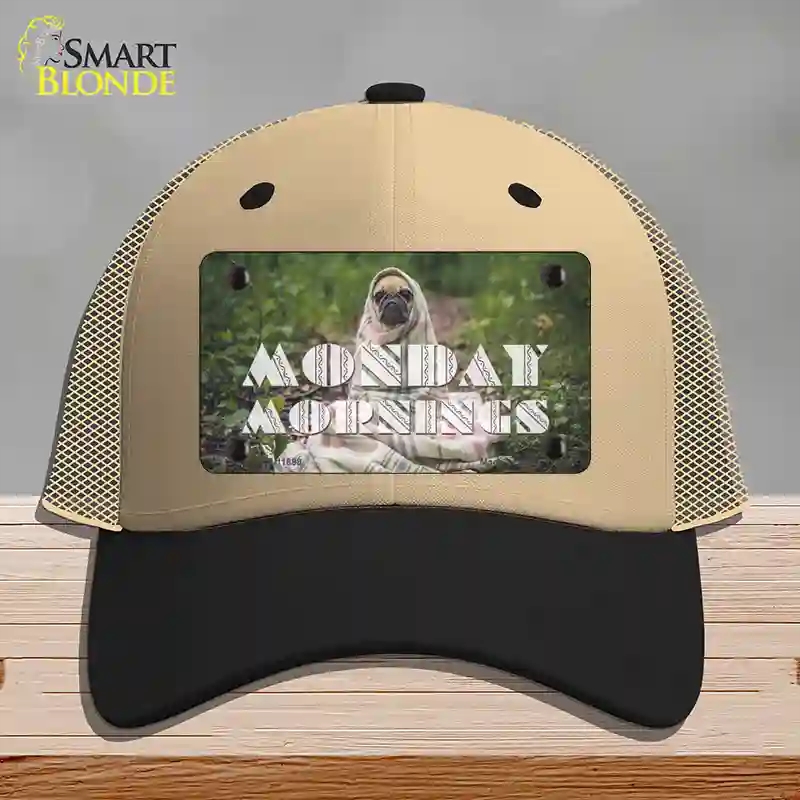 HAT02-MLP-11898 Monday Mornings Novelty License Plate Hat, Mesh - Khaki & Black