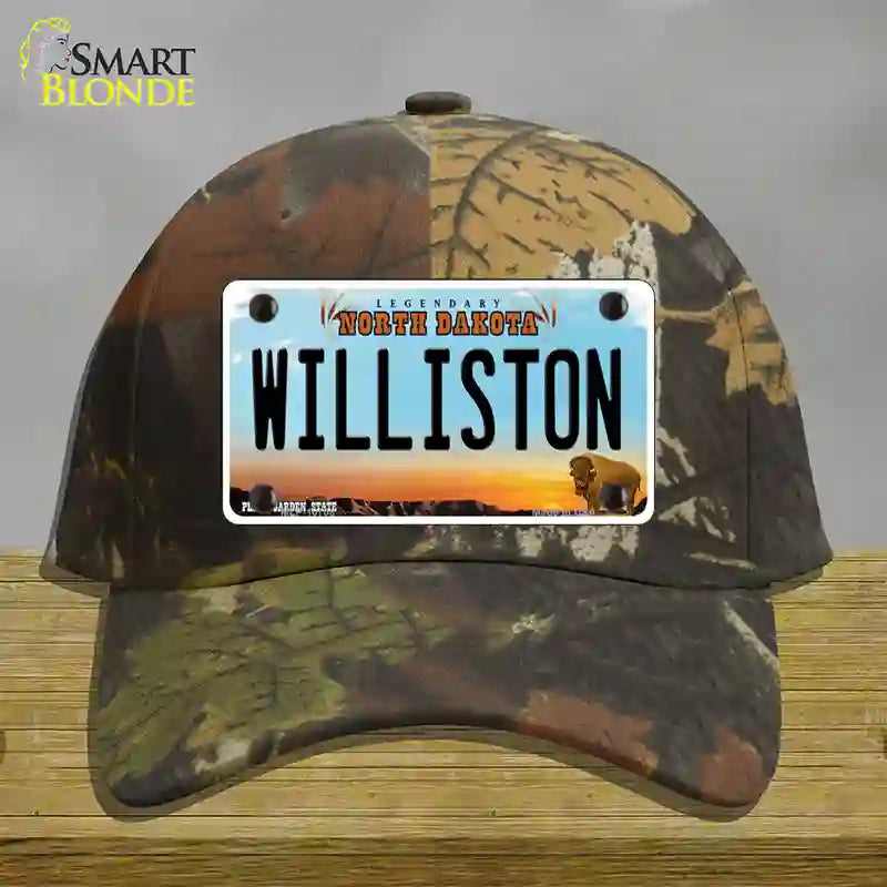 HAT06-MLP-10708 Williston North Dakota Novelty License Plate Hat, Cotton - Camouflage