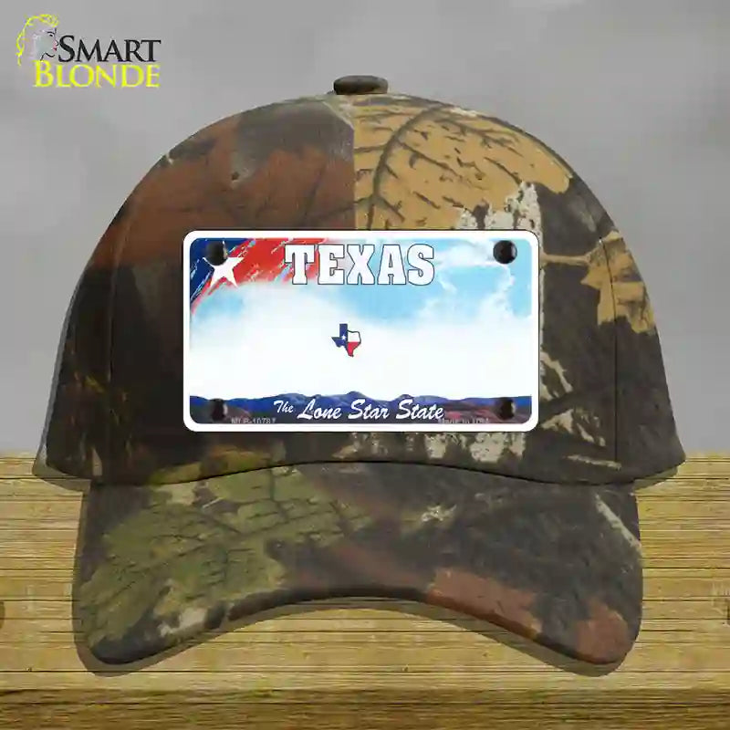HAT06-MLP-10787 Texas   State Novelty License Plate Hat, Cotton - Camouflage