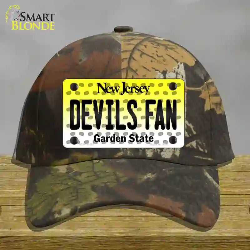 HAT06-MLP-10847 Devils Fan   Jersey Novelty License Plate Hat, Cotton - Camoflauge