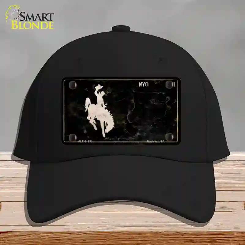 HAT03-MLP-11931 Wyoming Rusty Novelty License Plate Hat, Cotton - Black