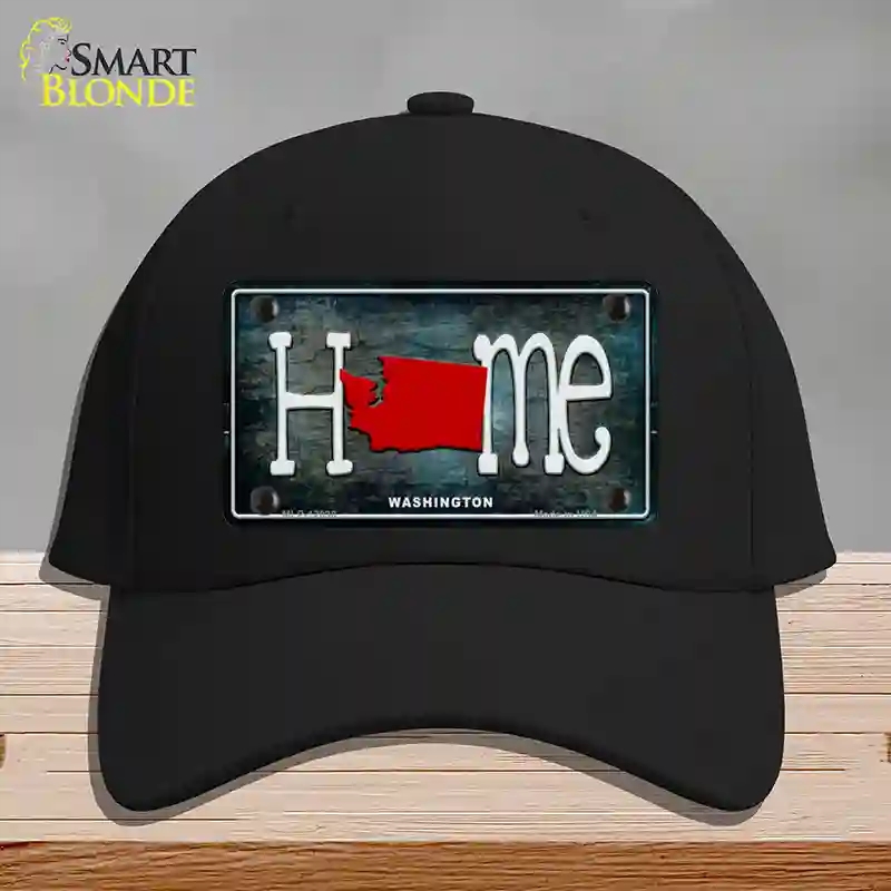 HAT03-MLP-12038 Washington Home State Outline Novelty License Plate Hat, Cotton - Black