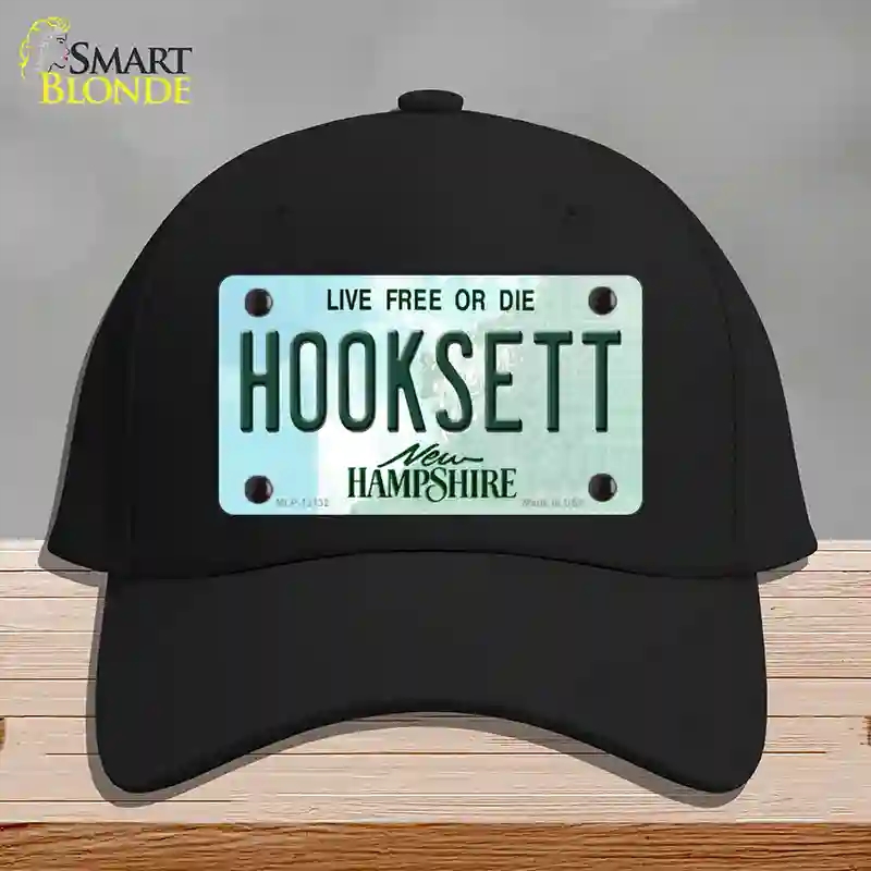 HAT03-MLP-12132 Hooksett   Hampshire Novelty License Plate Hat, Cotton - Black