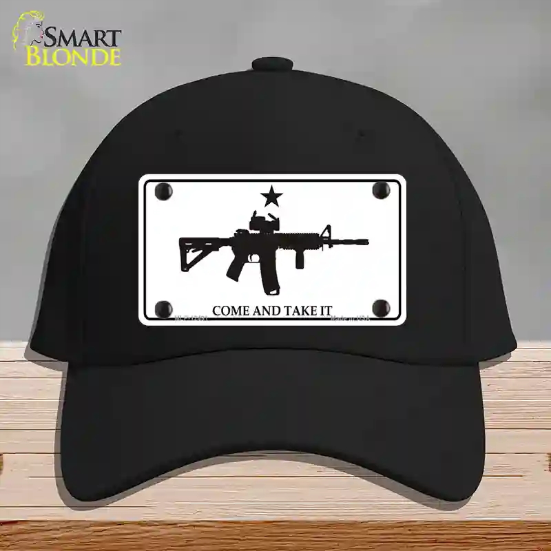 HAT03-MLP-12491 Come & Take It Novelty License Plate Hat, Cotton - Black