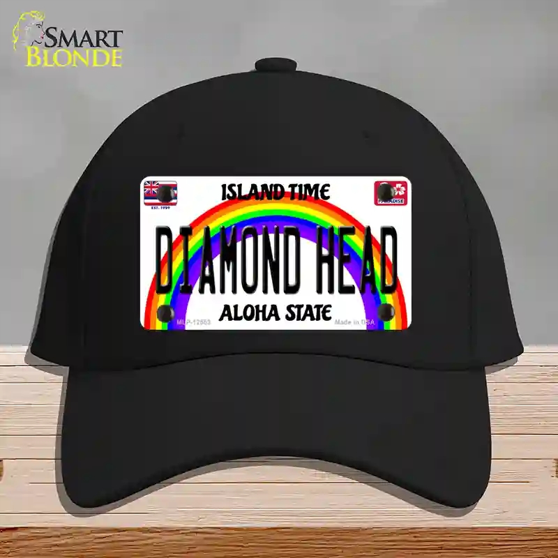HAT03-MLP-12553 Diamond Head Hawaii Novelty License Plate Hat, Cotton - Black