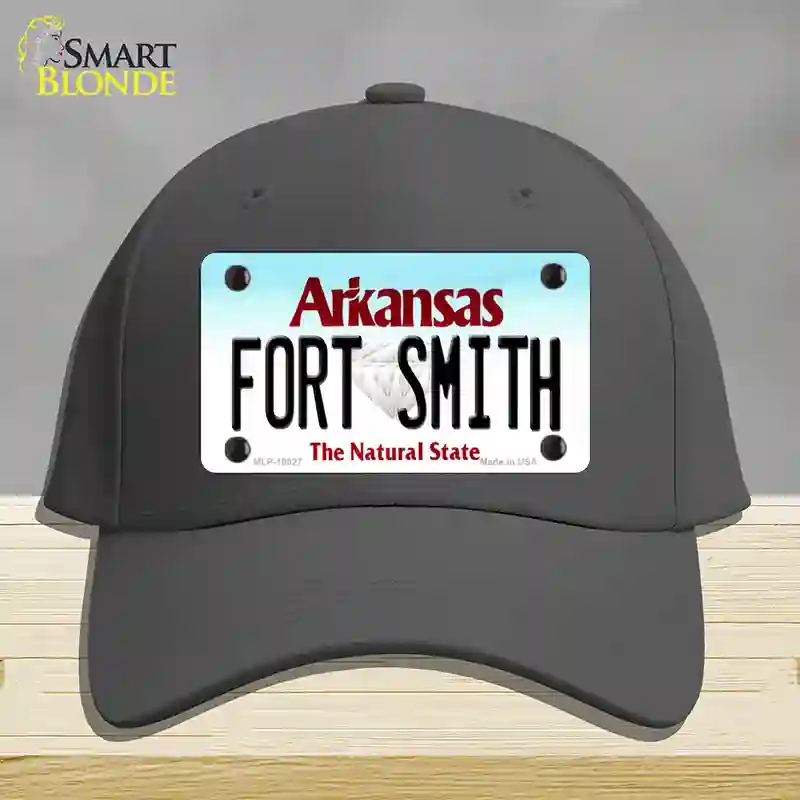 HAT04-MLP-10027 Fort Smith Arkansas Novelty License Plate Hat, Cotton - Charcoal