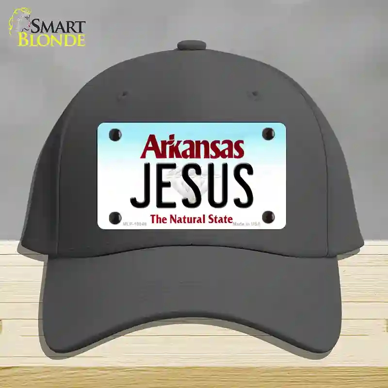 HAT04-MLP-10048 Jesus Arkansas Novelty License Plate Hat, Cotton - Charcoal
