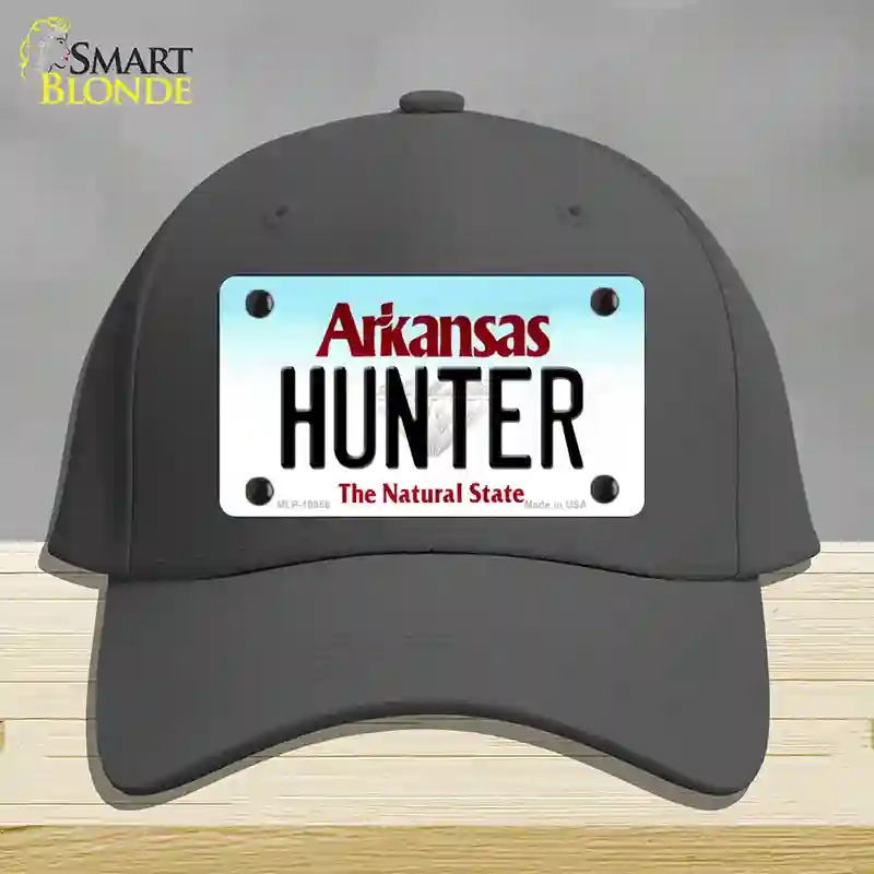 HAT04-MLP-10058 Hunter Arkansas Novelty License Plate Hat, Cotton - Charcoal