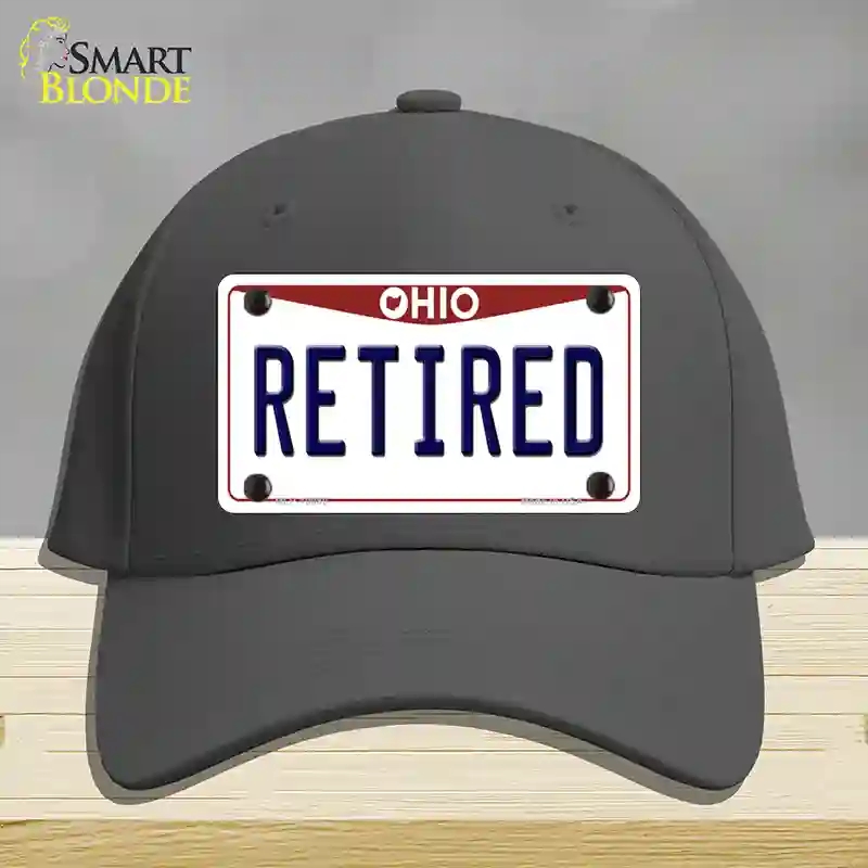 HAT04-MLP-10080 Retired Ohio Novelty License Plate Hat, Cotton - Charcoal